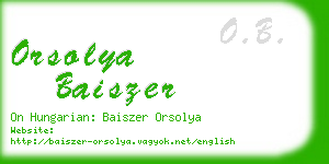 orsolya baiszer business card